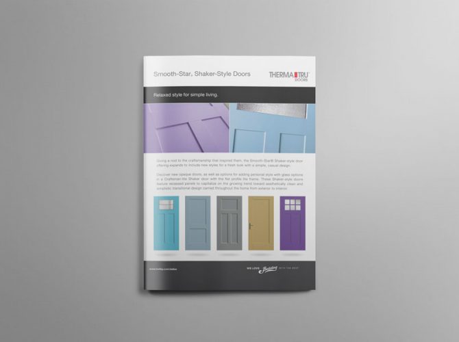 Therma Tru Shaker Door Sell Sheet